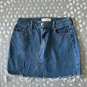 Pacsun medium dark wash blue denim mini high-waisted skirt size 24